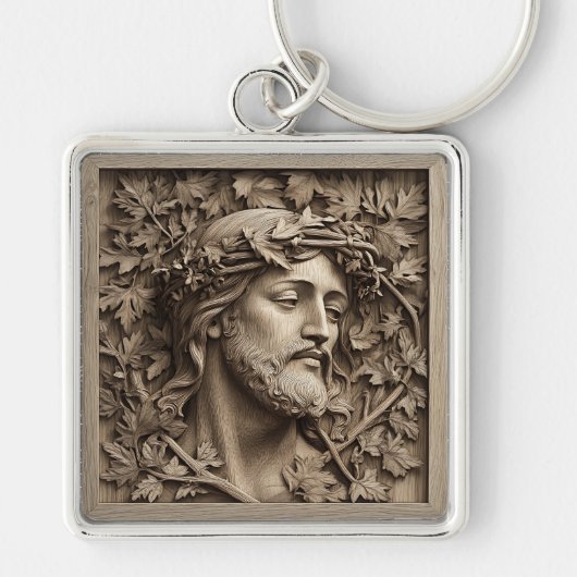 Jesus Carving Sleutelhanger (Voorkant)