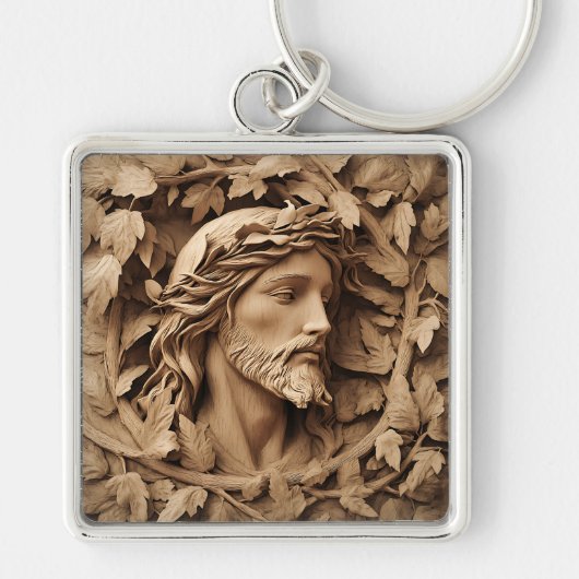 Jesus Carving Sleutelhanger (Voorkant)