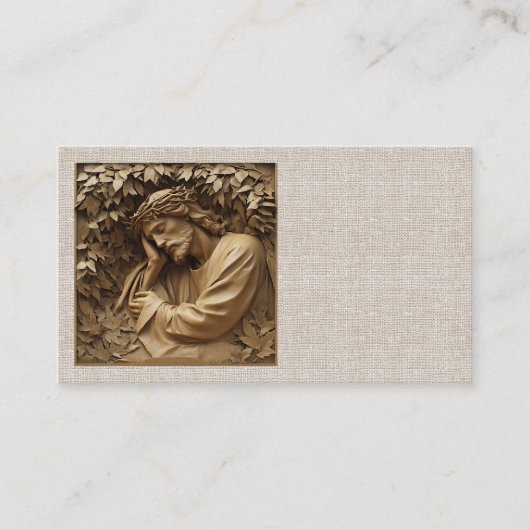 Jesus Carving Visitekaartjes (Voorkant)