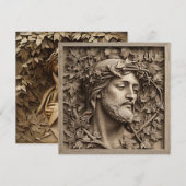 Jesus Carving Wenskaart (Voorkant / Achterkant)