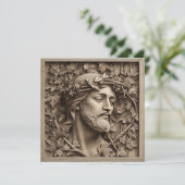 Jesus Carving Wenskaart (Staand voorkant)