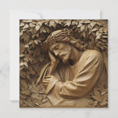 Jesus Carving Wenskaart (Achterkant)