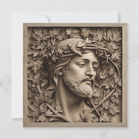 Jesus Carving Wenskaart (Voorkant)