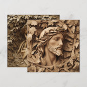 Jesus Carving Wenskaart (Voorkant / Achterkant)