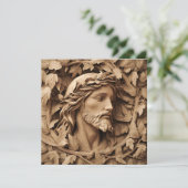 Jesus Carving Wenskaart (Staand voorkant)