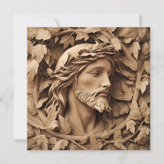 Jesus Carving Wenskaart (Voorkant)