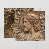 Jesus Carving Wenskaart (Voorkant / Achterkant)