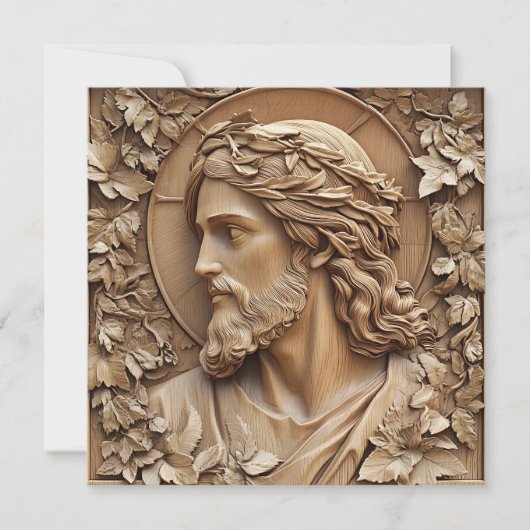 Jesus Carving Wenskaart (Voorkant)