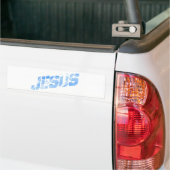 Jesus cassé bleu clair bumpersticker (Op Truck)