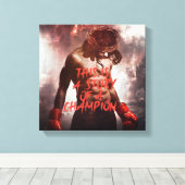 Jesus Champion Canvas Print (Insitu (Houten vloer))