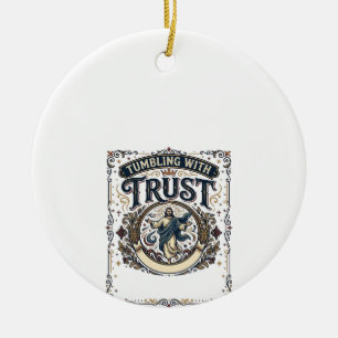 Jesus Cheer Turnen Grafisch T-shirt Christelijke K Keramisch Ornament