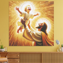 Jesus & Child Canvas Print Picture 1