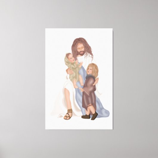 Jesus & Children Canvas Afbeelding (Voorkant)