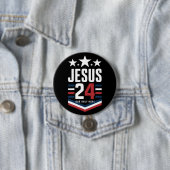 Jesus Christ 2024 President Verenigde Staten Verki Ronde Button 7,6 Cm (In situ)