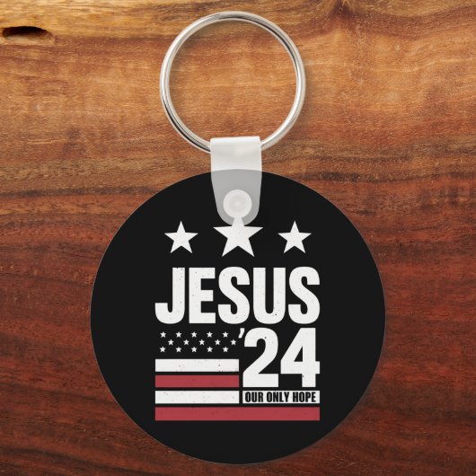 Jesus Christ 2024 President Verenigde Staten Verki Sleutelhanger (Voorkant)