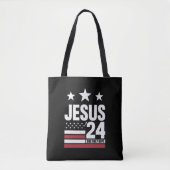 Jesus Christ 2024 President Verenigde Staten Verki Tote Bag (Voorkant)