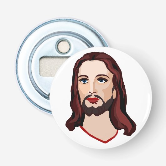 JESUS CHRIST BUTTON FLESOPENER (Voorkant)