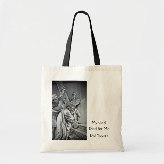 Jesus Christ Christelijk Kruiszak Tote Bag (Voorkant)