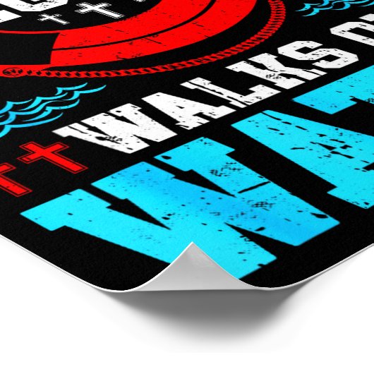 Jesus Christ Christian My Walks On Water  Poster (Hoek)