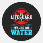 Jesus Christ Christian My Walks On Water  Ronde Sticker (Voorkant)