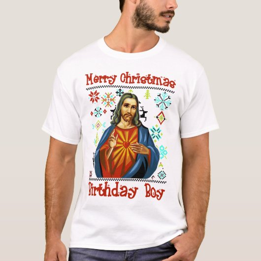 Jesus christ clipart Birth Day T-shirt (Voorkant)