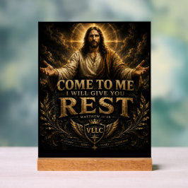 Jesus Christ, Come to Me, Matthew 11:28, Christian Acryl Bord