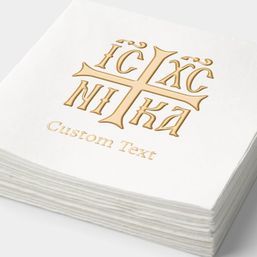 Jesus Christ Conquers Emblem Folie Servetten (Detail)