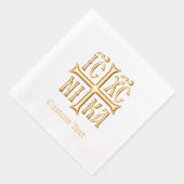 Jesus Christ Conquers Emblem Folie Servetten (Rechts)