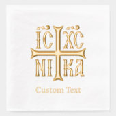 Jesus Christ Conquers Emblem Folie Servetten (Voorkant)