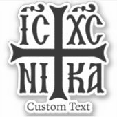 Jesus Christ Conquers Emblem Sticker (Voorkant)