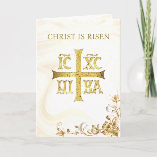 Jesus Christ Conquers Orthodox Pascha Kaart (Voorkant)