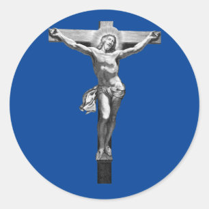Jesus christ Cross Christelijk Faith Bijbelse ART Ronde Sticker
