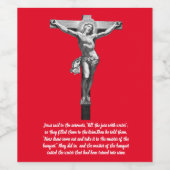 Jesus christ Cross Christelijk Faith Bijbelse ART Wijn Etiket (Enkel label)
