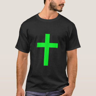Jesus Christ Cross God Christelijke Religie Groene T-shirt