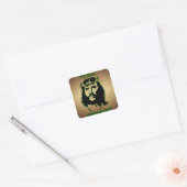JESUS CHRIST - DE ECHTE REVOLUTIONARRY VIERKANTE STICKER (Envelop)