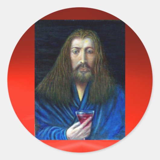 JESUS CHRIST, DE KANS RONDE STICKER (Voorkant)