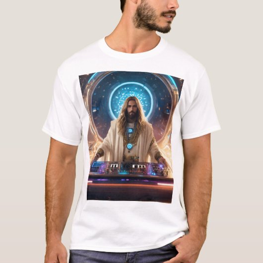 Jesus Christ DJ Style T-shirt (Voorkant)