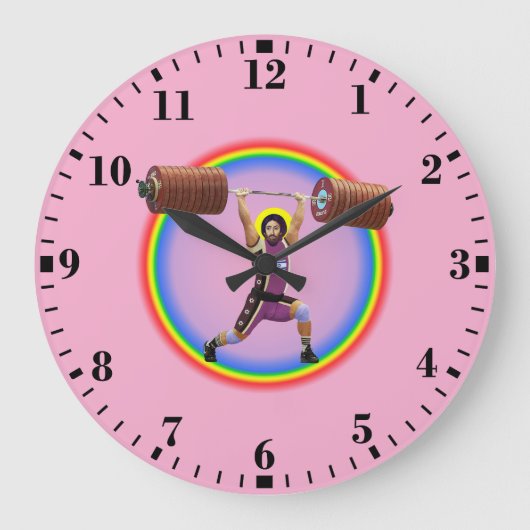 Jesus Christ doing the Clean and Jerk Grote Klok (Voorkant)