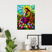 Jesus Christ Easter Glas in lood Poster (Thuiskantoor)