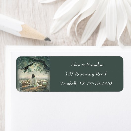 Jesus Christ Easter Religious Watercolor Etiket (Insitu)