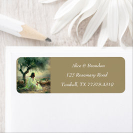 Jesus Christ Easter Religious Watercolor Etiket