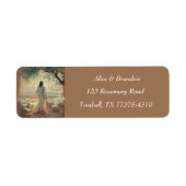 Jesus Christ Easter Religious Watercolor Etiket (Voorkant)