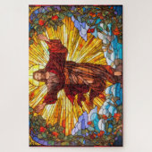 Jesus Christ Glas in lood Art Puzzel (Verticaal)