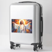 Jesus Christ Glas in lood Art Sticker (Koffer)