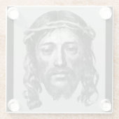 JESUS CHRIST GLAZEN ONDERZETTER (Achterkant)