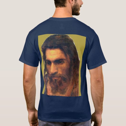 Jesus Christ head study before 1872 Ivan Kramskoi T-shirt (Achterkant)