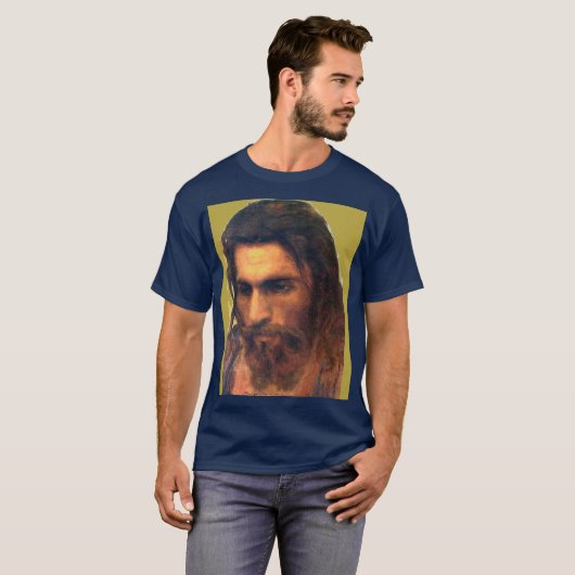 Jesus Christ head study before 1872 Ivan Kramskoi T-shirt (Voorkant volledig)