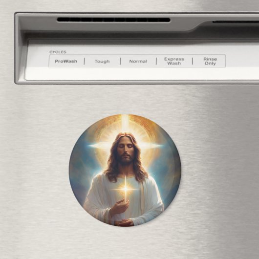 Jesus Christ Heavenly Image for your Refrigerator Magneet (Insitu (Vaatwasser))
