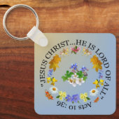 JESUS CHRIST HIJ IS VEEL Sleutelhanger. Sleutelhanger (Voorkant)