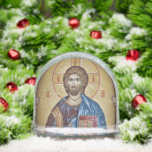 Jesus Christ Holding the Gospels Orthodox Icon     Sneeuwbol (Kerstmis)